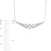 Thumbnail Image 3 of Wonder Woman™ Collection 1/4 CT. T.W. Diamond Princess Tiara Necklace in Sterling Silver and 10K Gold