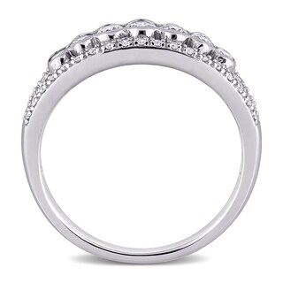 1/2 CT. T.W. Diamond Seven Stone Split Shank Anniversary Ring in 10K ...