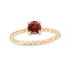 Thumbnail Image 1 of 5.0mm Garnet Bead Shank Ring in 10K Gold