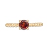 Thumbnail Image 4 of 5.0mm Garnet Bead Shank Ring in 10K Gold