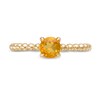 Thumbnail Image 4 of 5.0mm Citrine Bead Shank Ring in 10K Gold