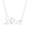 Thumbnail Image 1 of Diamond Accent Cursive Motherly &quot;love&quot; Necklace in Sterling Silver