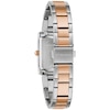 Thumbnail Image 3 of Ladies' Caravelle by Bulova Two-Tone Watch with Rectangular Rose-Tone and White Dial (Model: 45L187)