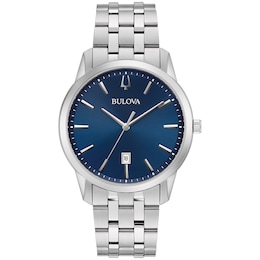 Men's Bulova Sutton Watch with Blue Dial (Model: 96B338)