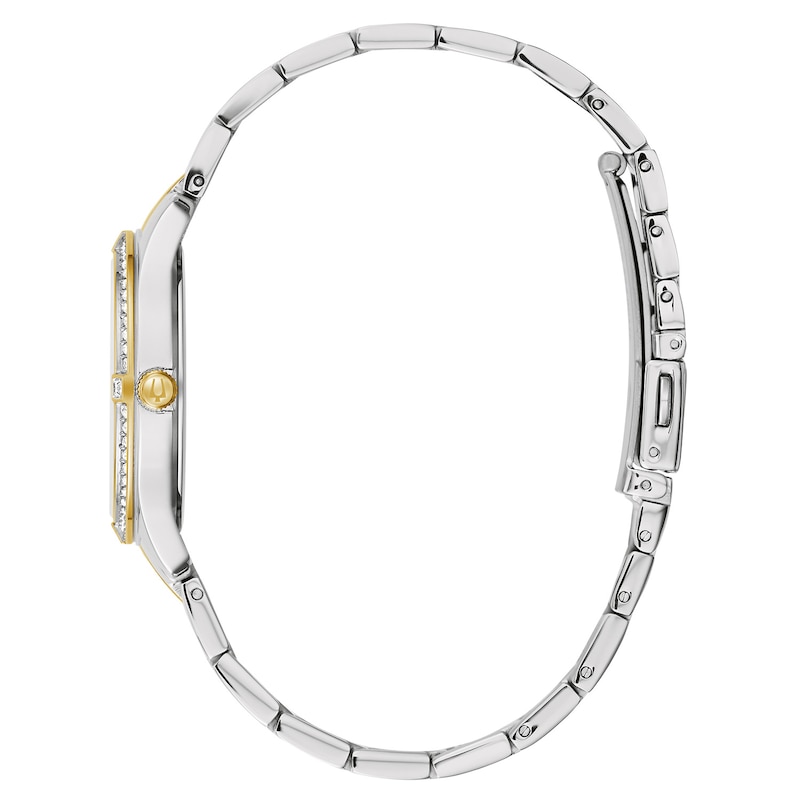 Main Image 2 of Ladies' Bulova Crystal Accent Two-Tone Watch with Mother-of-Pearl Dial (Model: 98L273)