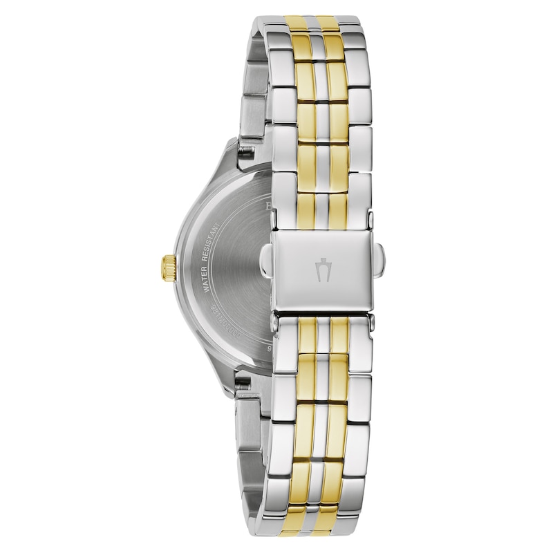 Main Image 3 of Ladies' Bulova Crystal Accent Two-Tone Watch with Mother-of-Pearl Dial (Model: 98L273)