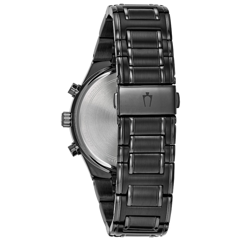 Bulova Classic Collection Black Dial Silver Steel Strap Watch for