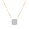 Thumbnail Image 1 of 1/5 CT. T.W. Composite Diamond Cushion Necklace in 10K White Gold