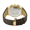 Thumbnail Image 3 of Men's JBW Saxon 1/6 CT. T.W. Diamond and Crystal Accent 18K Gold Plate Leather Strap Watch (Model: JB-6101L-E)