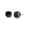 Thumbnail Image 1 of Vera Wang Men 6.0mm Onyx Sandblast Stud Earrings in Sterling Silver and Black Ruthenium