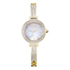 Thumbnail Image 1 of Ladies' Citizen Eco-Drive® Silhouette Crystal Gold-Tone Bangle Watch with Mother-of-Pearl Dial (Model: EM0862-56D)