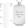 Thumbnail Image 2 of Engravable Firefighter Dog Tag Pendant in Sterling Silver (1-6 Lines) - 22"