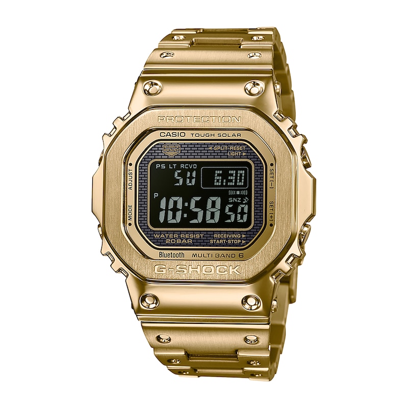 Main Image 1 of Men's Casio G-Shock Classic Gold-Tone Watch with Octagonal Black Dial (Model: GMWB5000GD-9)