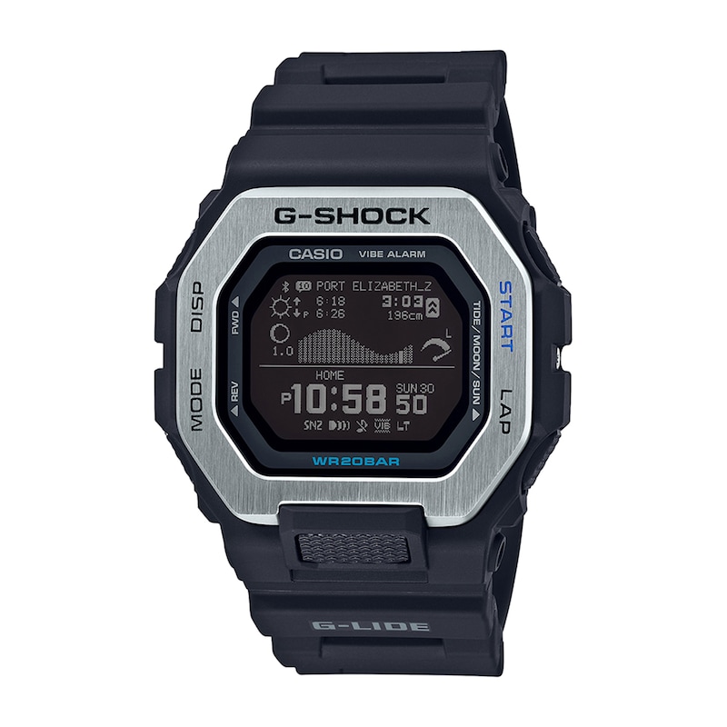 Main Image 1 of Men's Casio G-Shock Power Trainer G-Lide Strap Watch with Octagonal Black Dial (Model: GBX100-1)