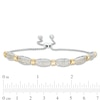 Thumbnail Image 3 of 1 CT. T.W. Diamond Tied Triple Row Bolo Bracelet in Sterling Silver with 14K Gold Plate - 9.0&quot;