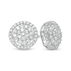 Thumbnail Image 1 of 1 CT. T.W. Multi-Diamond Frame Stud Earrings in 10K White Gold