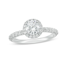 1-1/2 CT. T.W. Certified Lab-Created Diamond Frame Engagement Ring in 14K White Gold (F/VS2)