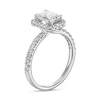 Thumbnail Image 3 of 1-1/2 CT. T.W. Certified Emerald-Cut Lab-Created Diamond Frame Engagement Ring in 14K White Gold (F/VS2)