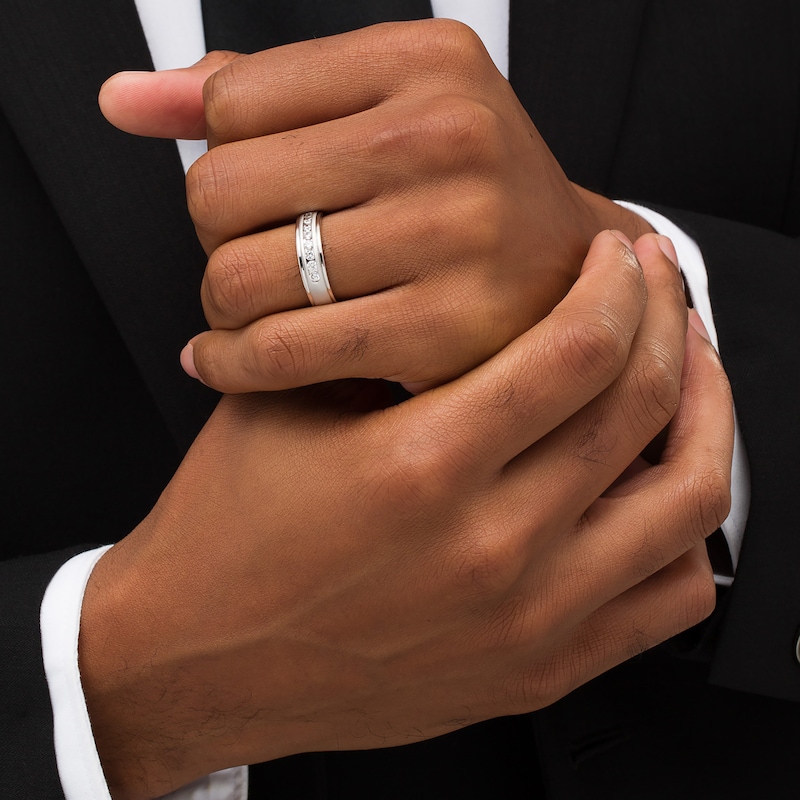 Men's 1 Ct. T.W. Certified Lab-Created Diamond Wedding