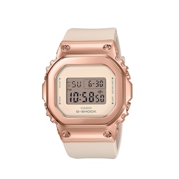 Ladies' Casio G-Shock S-Series Rose-Tone Strap Watch with Octagonal Champagne Dial (Model: GMS5600PG-4)