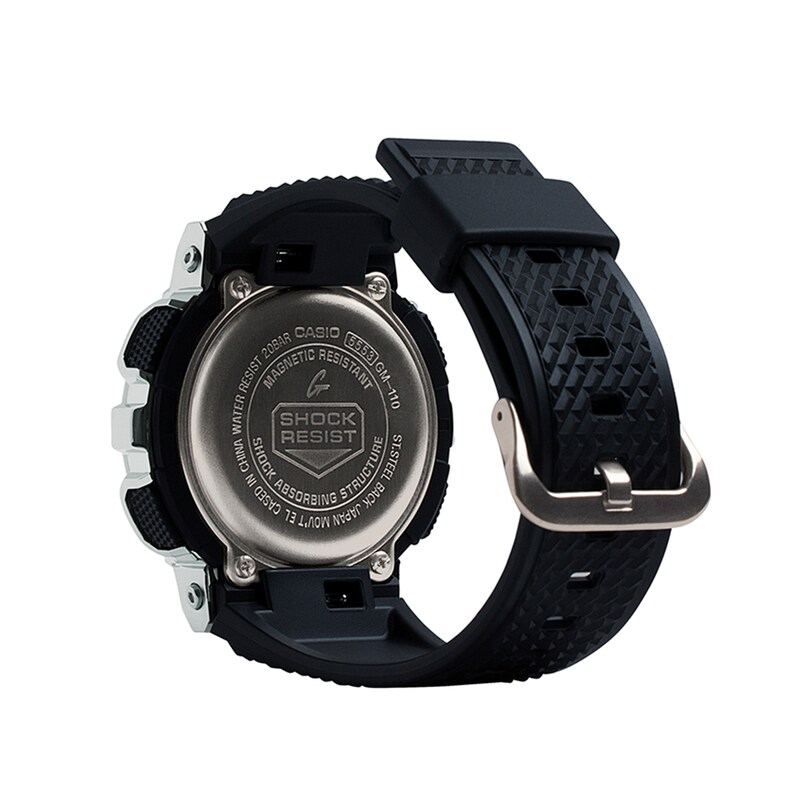 Men's Casio G-Shock Classic Strap Watch with Black and Silver-Tone Dial (Model: GM110-1A)