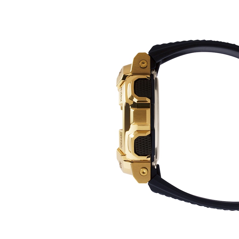 Main Image 2 of Men's Casio G-Shock Classic Gold-Tone Black Resin Strap Watch with Black and Gold-Tone Dial (Model: GM110G-1A9)