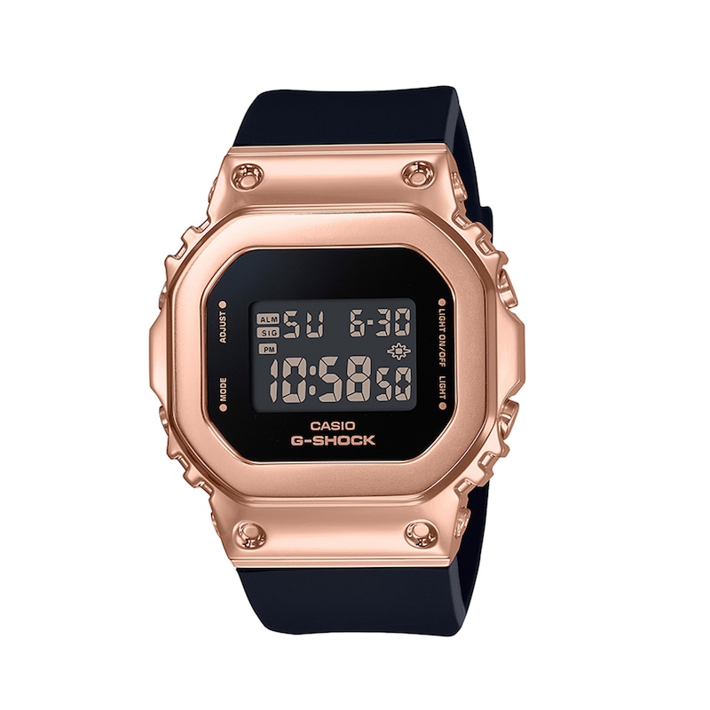 Main Image 1 of Ladies' Casio G-Shock S-Series Rose-Tone Strap Watch with Black Dial (Model: GMS5600PG-1)