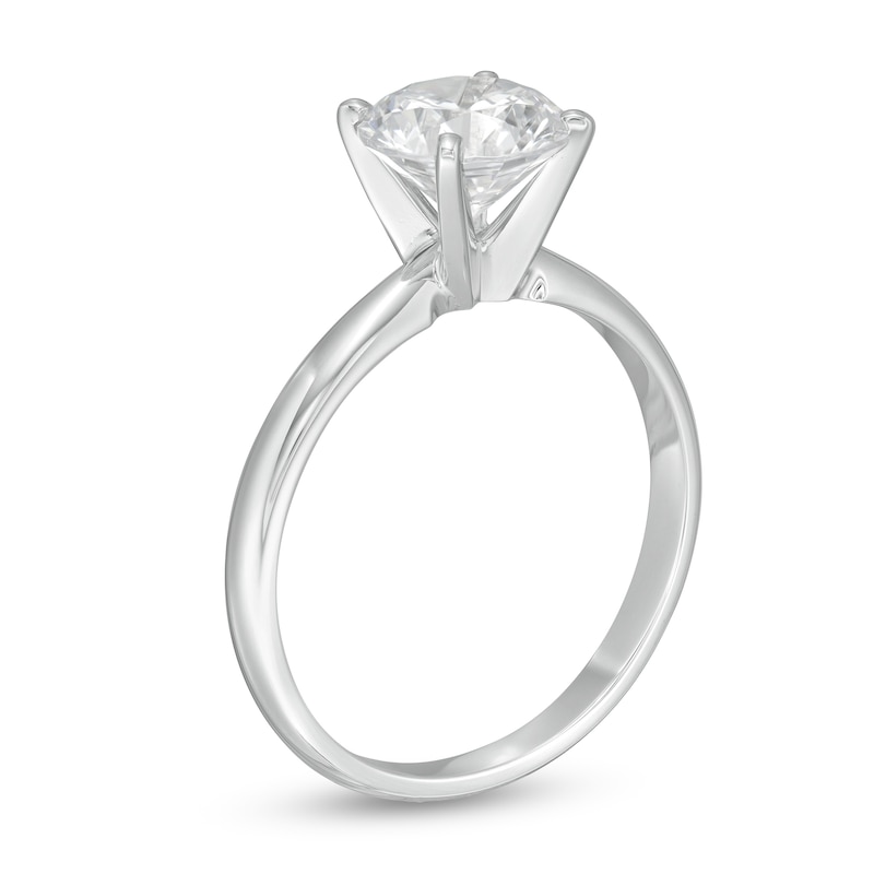 Main Image 3 of 1-1/2 CT. Certified Lab-Created Diamond Solitaire Engagement Ring in 14K White Gold (F/VS2)