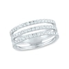 Thumbnail Image 1 of 1/2 CT. T.W. Diamond Triple Row Split Shank Ring in 14K White Gold