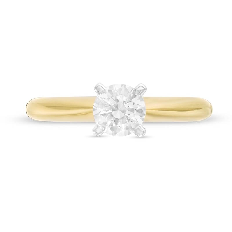 Main Image 4 of 3/4 CT. Diamond Solitaire Engagement Ring in 14K Gold (J/I2)