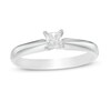 Thumbnail Image 1 of 1/4 CT. Princess-Cut Diamond Solitaire Engagement Ring in 14K White Gold (J/I2)