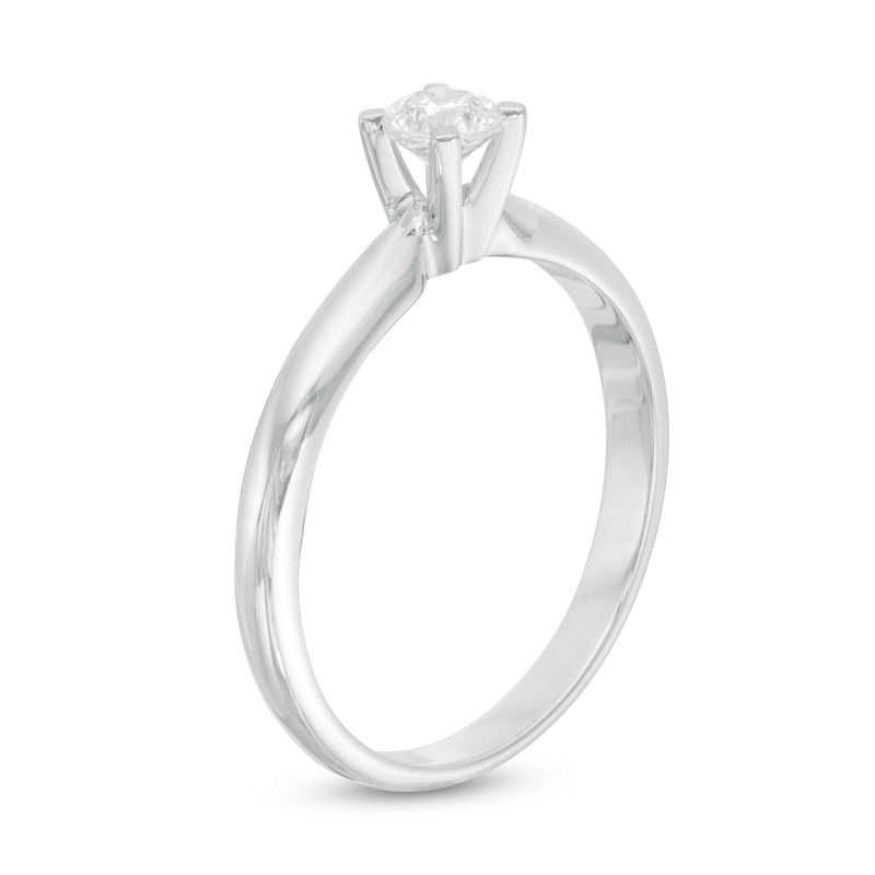 1/3 CT. Diamond Solitaire Engagement Ring in 14K White Gold (J/I2)