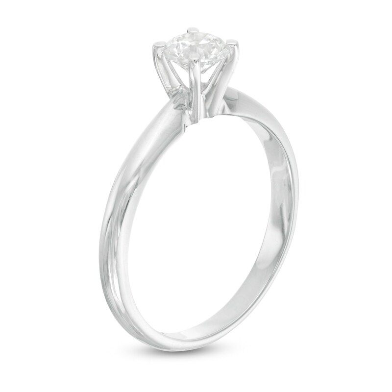 1/2 CT. Diamond Solitaire Engagement Ring in 14K White Gold (J/I2)