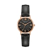 Thumbnail Image 1 of Ladies' Caravelle by Bulova Rose-Tone Strap Watch with Black Dial (Model: 44L260)