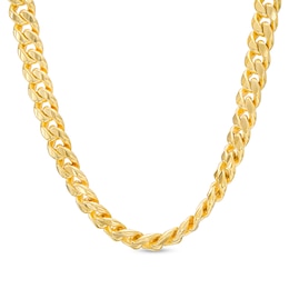 6.8mm Cuban Curb Chain Necklace in Hollow 14K Gold - 24&quot;