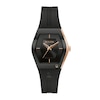 Thumbnail Image 1 of Ladies' Special Edition Bulova Modern Latin GRAMMY® Gemini Two-Tone Strap Watch with Tonneau Black Dial (Model: 97L163)