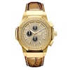 Men's JBW Saxon 1/6 CT. T.W. Diamond 18K Gold Plate Strap Watch With Gold-Tone Dial (Model: JB-6101L-10D)