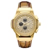 Thumbnail Image 0 of Men's JBW Saxon 1/6 CT. T.W. Diamond 18K Gold Plate Strap Watch with Gold-Tone Dial (Model: JB-6101L-10D)