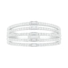 Thumbnail Image 3 of 1/2 CT. T.W. Baguette and Round Diamond Multi-Row Split Shank Ring in 10K White Gold