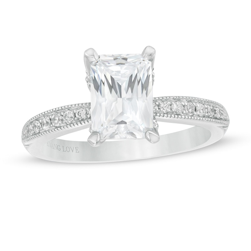 Main Image 1 of Vera Wang Love Collection 2-1/4 CT. T.W. Certified Emerald-Cut Diamond Engagement Ring in 14K White Gold (I/SI2)