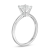 Thumbnail Image 3 of 1-1/2 CT. Certified Oval Lab-Created Diamond Solitaire Engagement Ring in 14K White Gold (F/VS2)