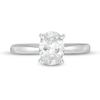 Thumbnail Image 4 of 1-1/2 CT. Certified Oval Lab-Created Diamond Solitaire Engagement Ring in 14K White Gold (F/VS2)