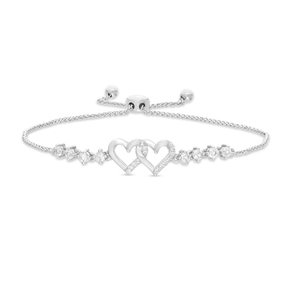 Zales Heart-Shaped Locket Charm Bracelet