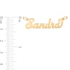 Thumbnail Image 3 of Script Name Anklet in Sterling Silver with 14K Yellow or Rose Gold Plate (1 Line) - 10"