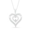 Thumbnail Image 0 of Diamond Accent Double Heart Pendant in Sterling Silver