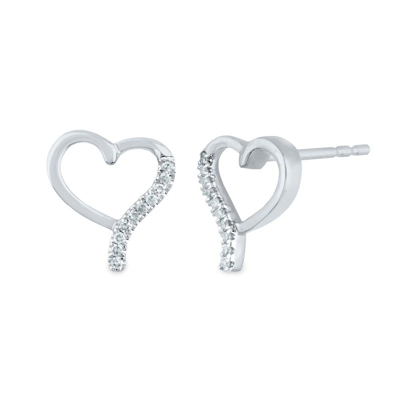 Single Friction Posts Earring Back in 18k White Gold by Hearts On