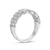 Thumbnail Image 3 of 1 CT. T.W. Baguette and Round Diamond Alternating Multi-Row Band in 10K White Gold