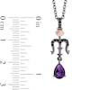 Thumbnail Image 3 of Enchanted Disney Villains Ursula Amethyst and 1/10 CT. T.W. Black Diamond Pendant in Sterling Silver - 19&quot;