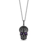 Thumbnail Image 0 of Enchanted Disney Villains Dr. Facilier Amethyst and 1/10 CT. T.W. Black Diamond Pendant in Sterling Silver
