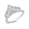 Thumbnail Image 1 of Enchanted Disney Majestic Princess 1/4 CT. T.W. Diamond Crown Ring in Sterling Silver - Size 7